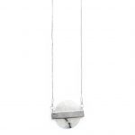 209544SI Long Quartz Look Saturn Pendant Necklace