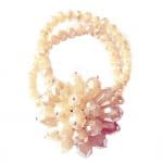 203707GO Crystal Flower Bracelet in Rose Gold