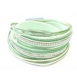 203710GRN Summer Crystal Wrap-Around Magnetic Bracelet Green
