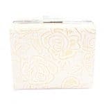 1072880 Summer Rose Embossed Box Clutch Bag
