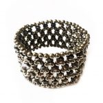 203774 B Multi-Row Crystal Cuff (Black)