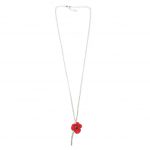 T9748 Simple Poppy Pendant Necklace