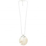 2010366S Thalassa Long-Line Shell Pendant Necklace in Silver
