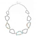 2010388S Cassia Sea-Blue & Silver-Tone  Contemporary Necklace