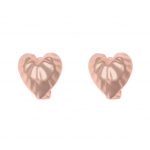 205541RG Imogen Heart Shape Rose-Gold-Tone Clip Earrings