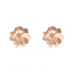 205563RG  Spring Daisies Rose-Gold-Tone Crystal Flower Clip Earrings