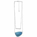 2010906B Gaia Layered Silver-Tone Summer Stone Necklace - Blue