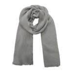 SHTR65753 GREY Pastel Crinkle Effect Scarf - Grey