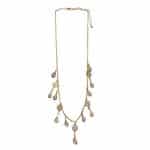 2010931B Alexandra Gold-Tone Crystal Filigree Necklace - Blue