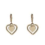 205837 Gold-Tone Heart Drop Earrings
