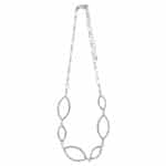2011013 Elegant Diamanté Crystal Summer Necklace - Silver Tone
