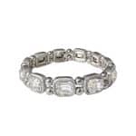 205140S Miranda Summer Crystal Stretch Bracelet - Silver-Tone