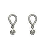 1041155 Charming Diamanté Crystal Drop Earrings 