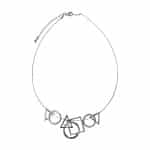 T9669 Beautiful Silver-Tone Geometric Necklace & Earring Set