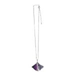 2011226P Eva Enamelled Amethyst Effect Necklace - Purple