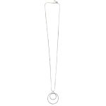 2011236S Long Crystal Haelos Necklace - Silver-Tone 