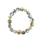 205124 Versatile Two-Tone Pearl Stretch Bracelet