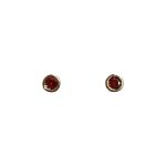 206030R Elegant Crystal Stud Earrings - Red