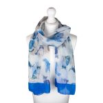 SHLP1204 Bordered Cat Print Scarf (3 Assorted Colours)