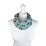 SHMM1167 Contemporary Flower Print Glitter Crinkle Magnetic Scarf (3 Assorted Colours)