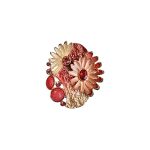 SH0994 Enamelled Crystal Flower Design Magnetic Scarf Clip/Brooch (3 Assorted Colours)