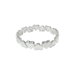 205235 Beautiful Silver-Tone Hearts Bracelet (Stretch Fit)