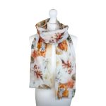 SHLP1338 Autumnal Fox Print Design Scarf (Colour as Shown)