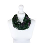 SHMM1370 Floral Glitter Print Magnetic Crinkle Scarf (4 Assorted Colours)