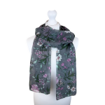 SHPS1319 Forest Florals Glitter Print Scarf (3 Assorted Colours)