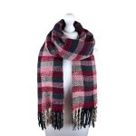 SHSF1404 Ultra Soft Textured Winter Check Design Scarf  (3 Assorted Colours)