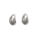 206142S Contemporary Silver-Tone Hoop Earrings 