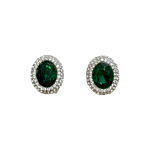 206184GN Glamorous Green Crystal Diamanté Clip Earrings