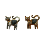 SH1025 Curious Cat Magnetic Scarf Clip/Brooch (2 Assorted Colours)