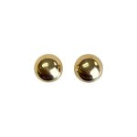 206147G Gold Tone Round Clip Earrings