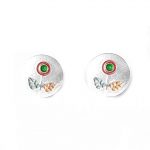 205241 Silver-Look Flowerpot Stud Earrings