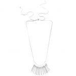 T9683N Extendable Winter Sunrise Necklace in Imitation Silver