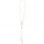 T9685N Golden Lariat Necklace