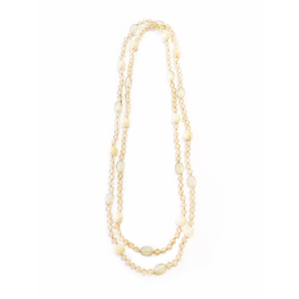 2010061C Beautiful Beads Long Summer Necklace Natural SHSales