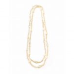 2010061C Beautiful Beads Long Summer Necklace - Natural