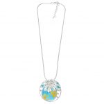 2010353B Flora Summer Bloom Pendant in Azure Blue