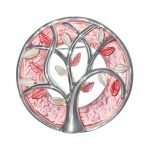 200791P Aoife Enamelled Tree of Life Brooch in Pink