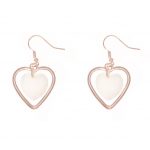 205568G Dolça Summer Heart Earrings in Shell & Gold Tone