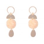 205557G Mireia Pastel Sunrise Gold-Tone Drop Earrings