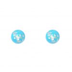 205585B Sweetie Summer Shell Stud Earrings in Blue