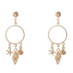 205558 Martinique Golden Shell Drop Earrings