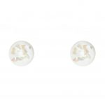 205585W Sweetie Summer Style Stud Earrings in White