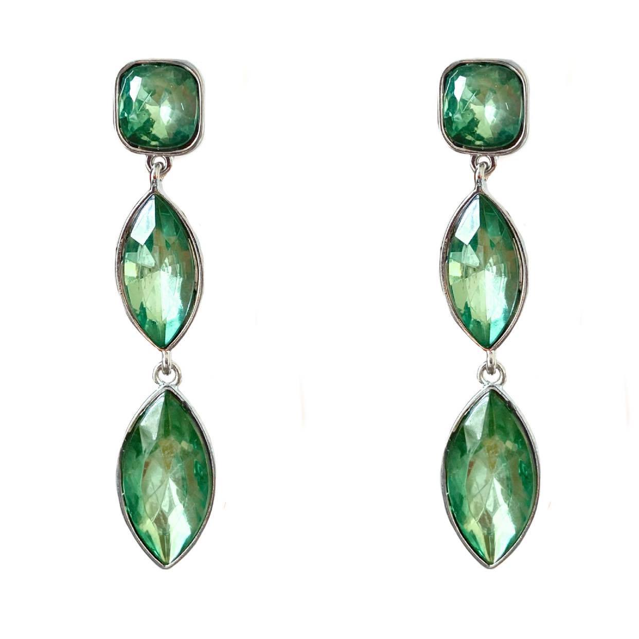 Yellow Chimes Earrings Green Crystal Drop Earrings Silver Toned Crystal  Drop Earrings Green Online in India Buy at Best Price from Firstcrycom   13773013