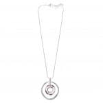 2010239 Sigrid Silver-Tone Rings Pendant Necklace