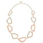 2010388G Cassia Pink & Gold Tone  Contemporary Necklace