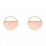 205579PK Contemporary Summer Shell Clip Earrings (Pink)
